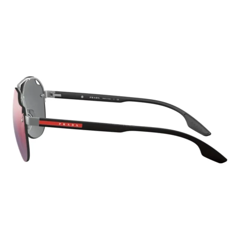 PRADA Metal Plastic Aviator Sunglasses Men's Black-2