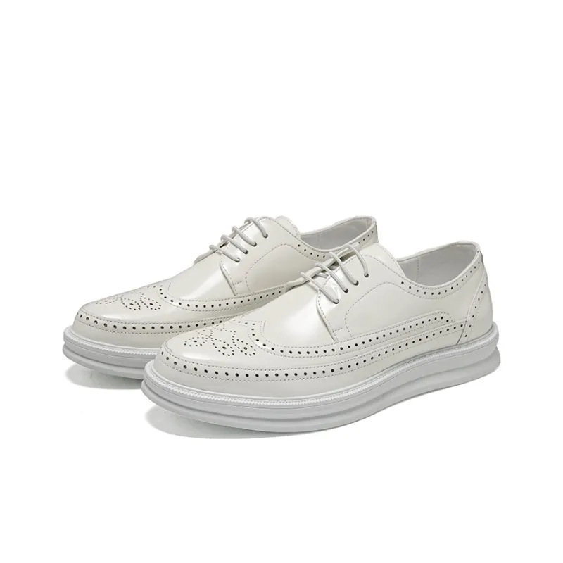Cachiotti Dress Shoes Men Low Top Black/Light Brown/White/Gray/Glossy Leather-14