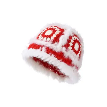EEEENO Rabbit Fur Beanies Women's
