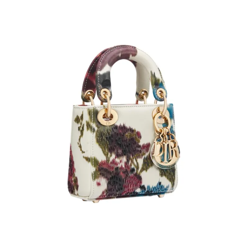 DIOR Lady Dior Calfskin Lady Dior Bag, Crossbody, One Shoulder, Handbag Micro Women's Milk White-1