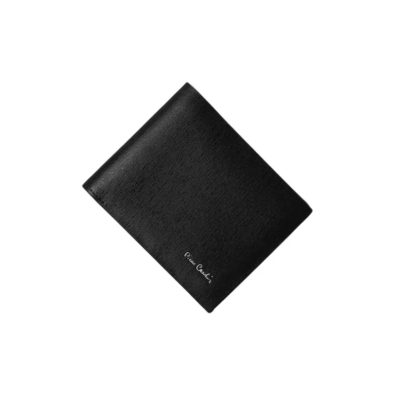 PIERRE CARDIN Top Grain Cow Leather Card Holder, Wallet Regular Men's Black-1