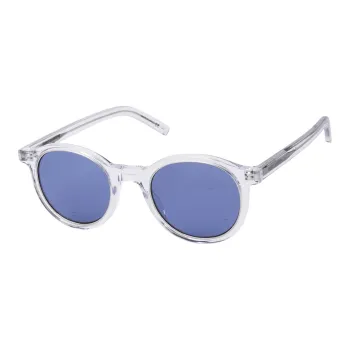 SAINT LAURENT Acetate Oval Sunglasses Unisex Transparent
