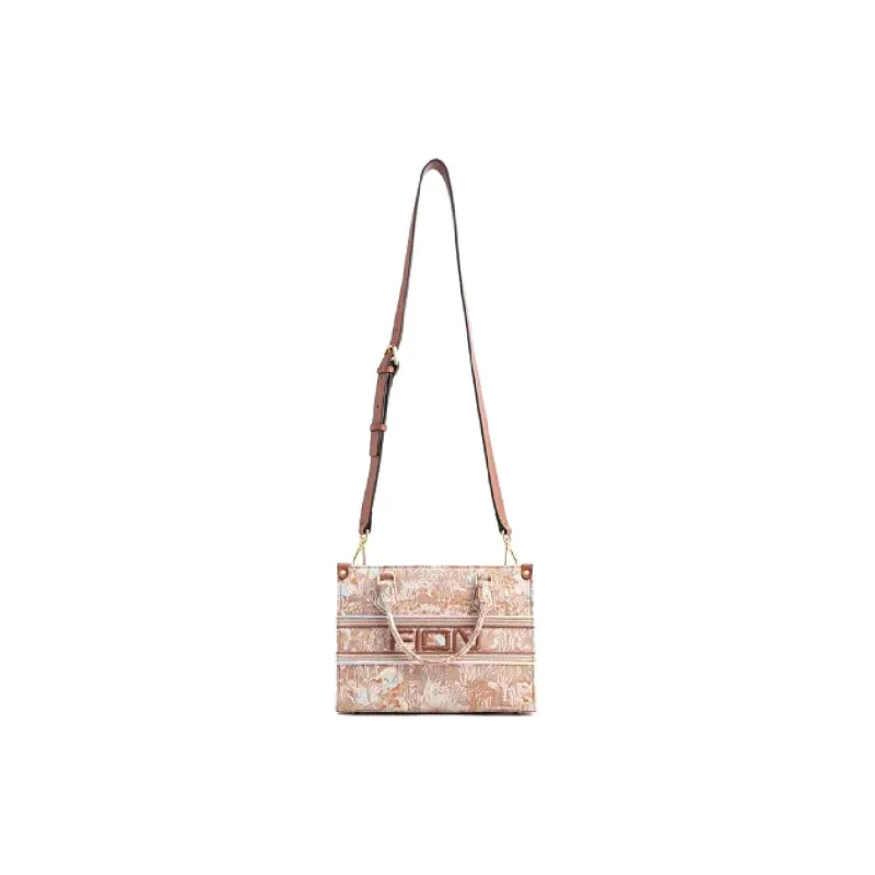 FION Fabric Tote Bag, Shopping Bag, Crossbody Bag, Handbag Medium Size Women's Multicolor-4