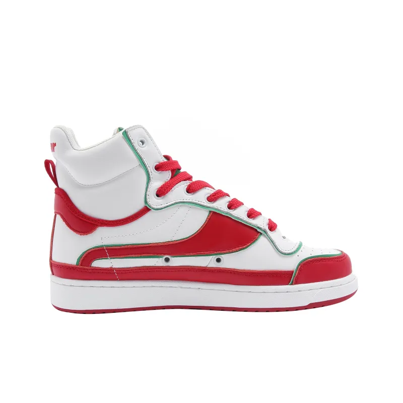JACLAR Vintage Basketball Shoes Unisex High Top Red-1