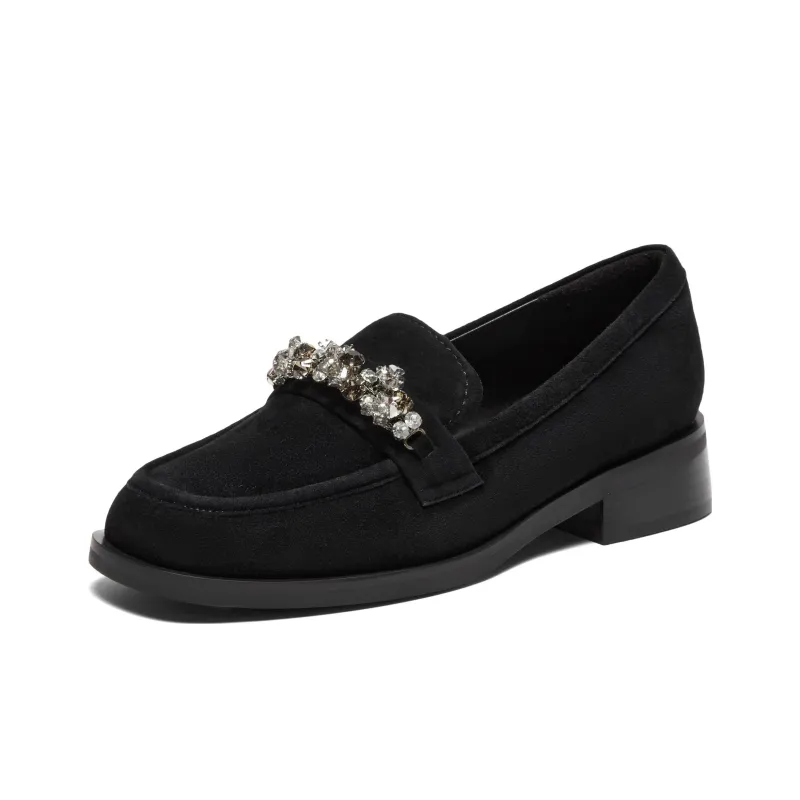Joypeace Velour Latte Loafers 3.5cm Women's-1