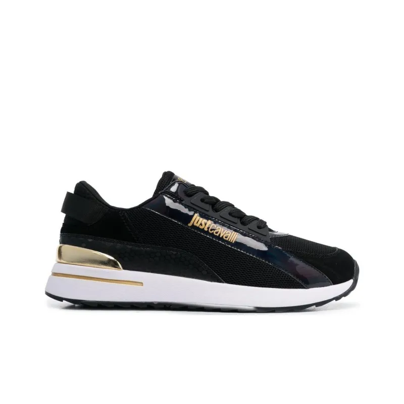 Just Cavalli Low-Top Casual Shoes Men's Black Gold-1