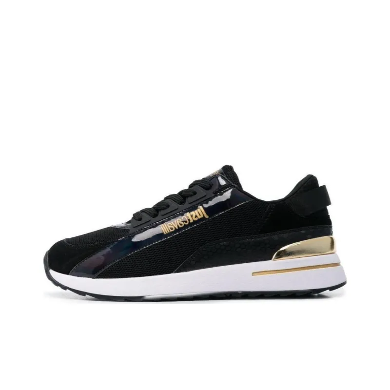 Just Cavalli Low-Top Casual Shoes Men's Black Gold-0