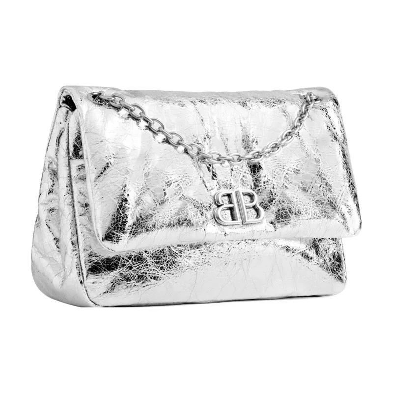 Balenciaga Arena Calfskin Handbag, Shoulder Bag Mini Women's Silver-2
