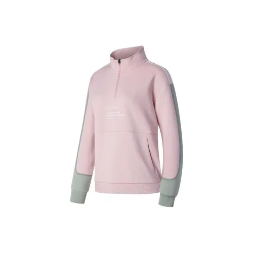 QIAODAN Sweatshirts Women's Microcrystalline Pink Gray Bean Green