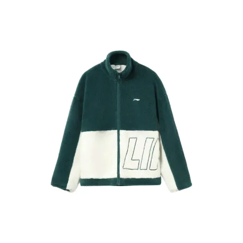 LINING Sports Life Collection Velvet Jackets Unisex Matte Jasper