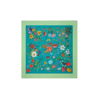 GUCCI Floral Printed Square Scarf