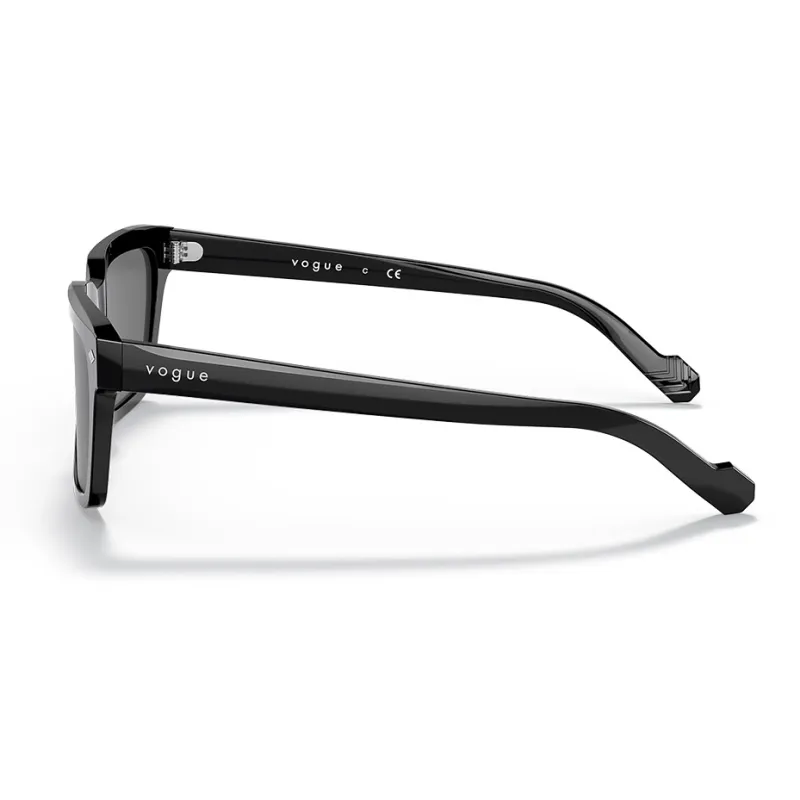 VOGUE Acetate Square Sunglasses Men's Black-4