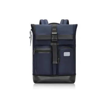 TUMI Ballistic Nylon With Cow Leather Backpack Tubas Men's Indigo