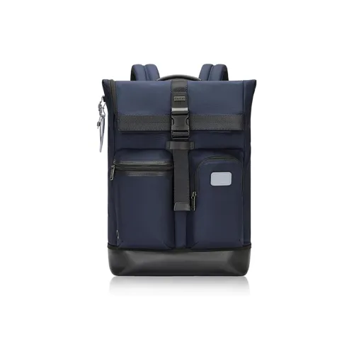 TUMI Ballistic Nylon With Cow Leather Backpack Tubas Men's Indigo