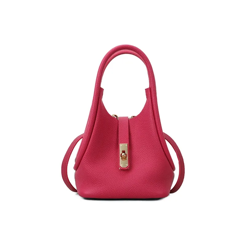 PIERRE CARDIN Cow Leather Shoulder Bag Regular Women's Black/Green/Brown/Red-22