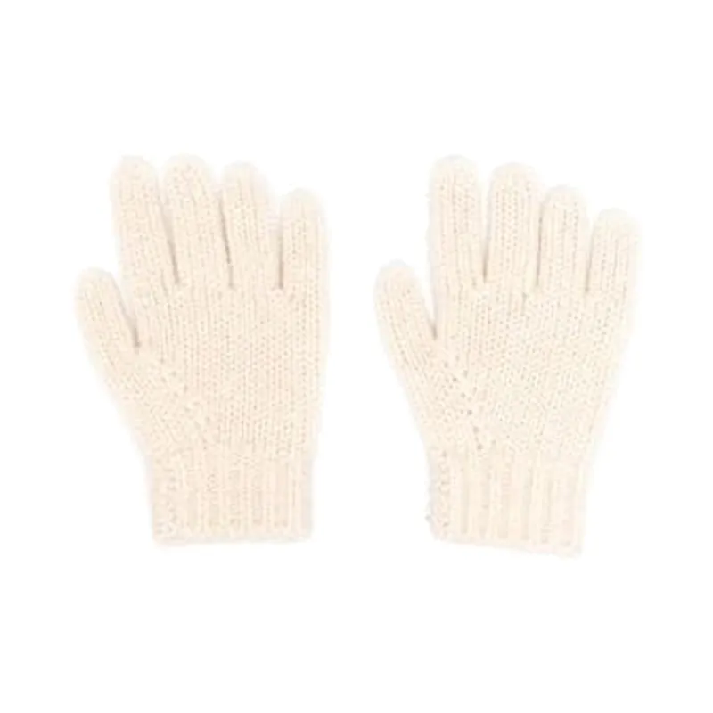 Bonpoint Knit Gloves Baby Beige-0