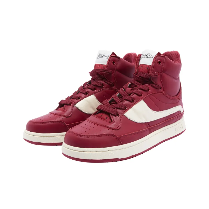 JACLAR Abrasion Resistant Breathable Slip Resistant High Top Vintage Basketball Shoes Rouge Red-2