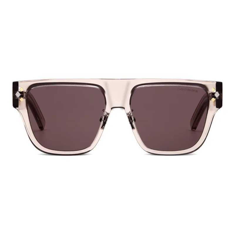 DIOR Acetate Square Sunglasses Men's Nude-1
