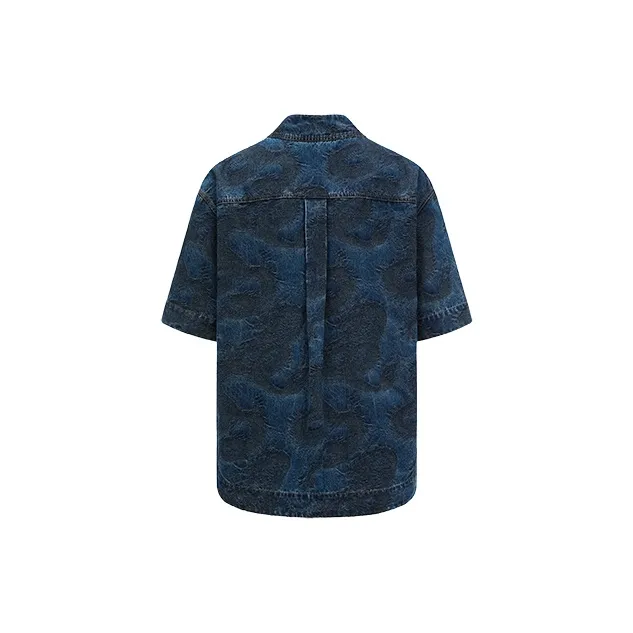Feng Chen Wang Dragon Jacquard Denim Shirt-1