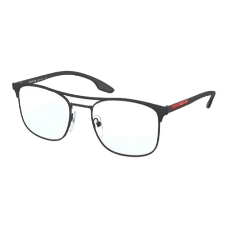 PRADA Metal Aviator Eyeglass Frames Men's Black-0