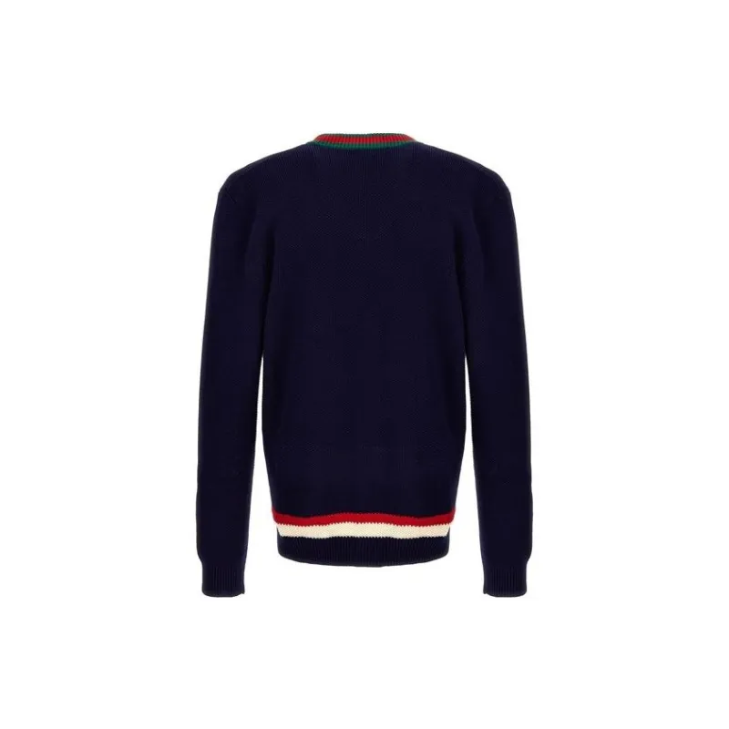 GUCCI Web stripe Button up Cardigan-1