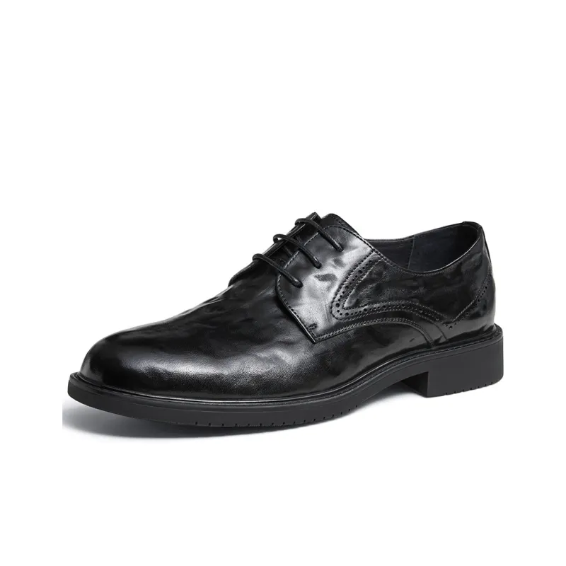 CAMEL Dress Shoes Men Low Top Black/Brown-1