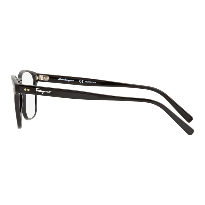 FERRAGAMO Plastic Square Eyeglass Frames Men's Black-2