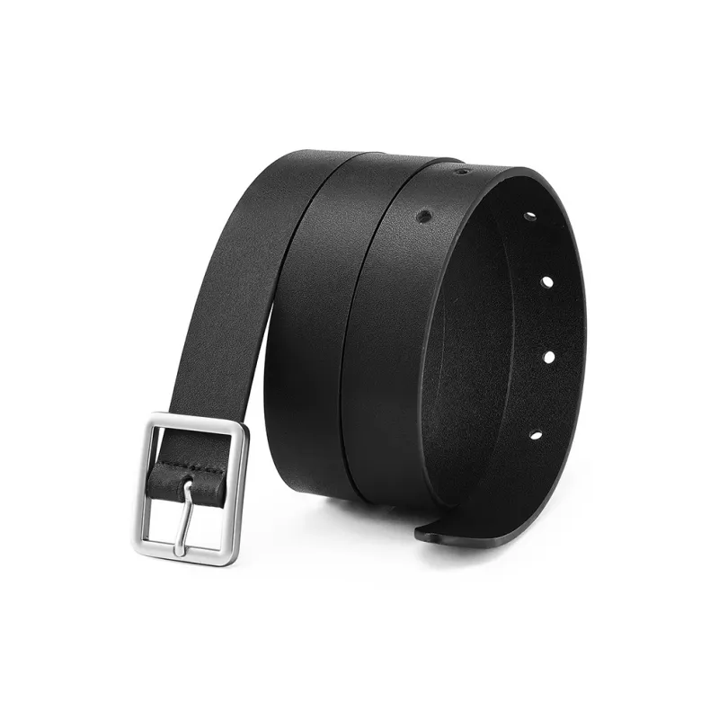 FAIRWHALE Minimalist Style Niche Design Alloy Pin Buckle Cow Leather Belt Women's Width 2.5CM-1