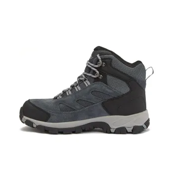 HI-TEC Yosemite Mid WP Anti-Slip Wear-Resistant High-Top Outdoor Shoes Men's Black Gray Color