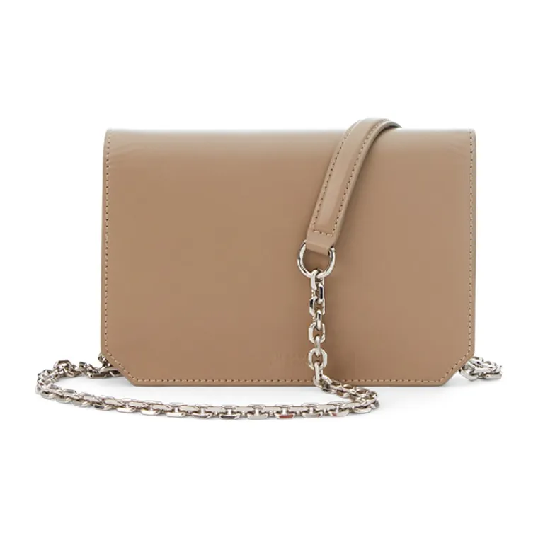 Ralph Lauren Cow Leather Small Square Bag Shoulder Bag Crossbody Bag Mini Women's Taupe-2