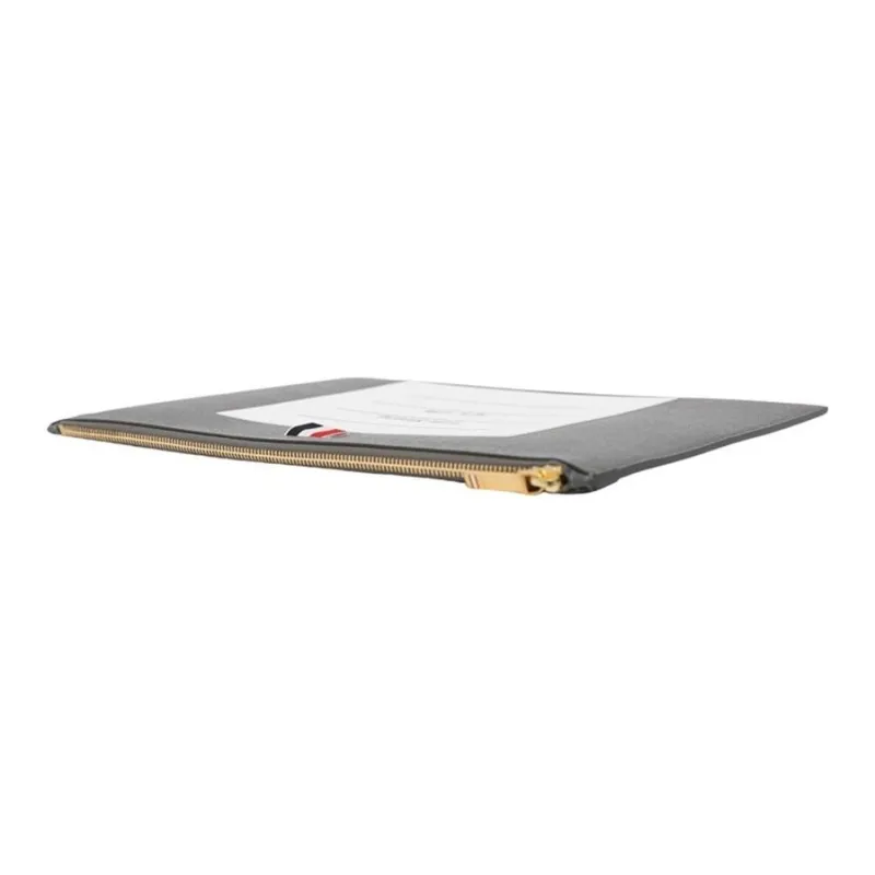 THOM BROWNE· Calfskin Document Folder Clutch Medium Size Women's Dark Gray-2