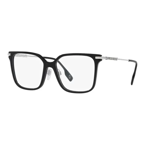 Burberry Acetate Metal Irregular Shape Eyeglass Frames Women's Black