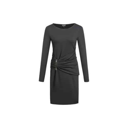 EMPORIO ARMANI Long-Sleeved Dresses Women's Black