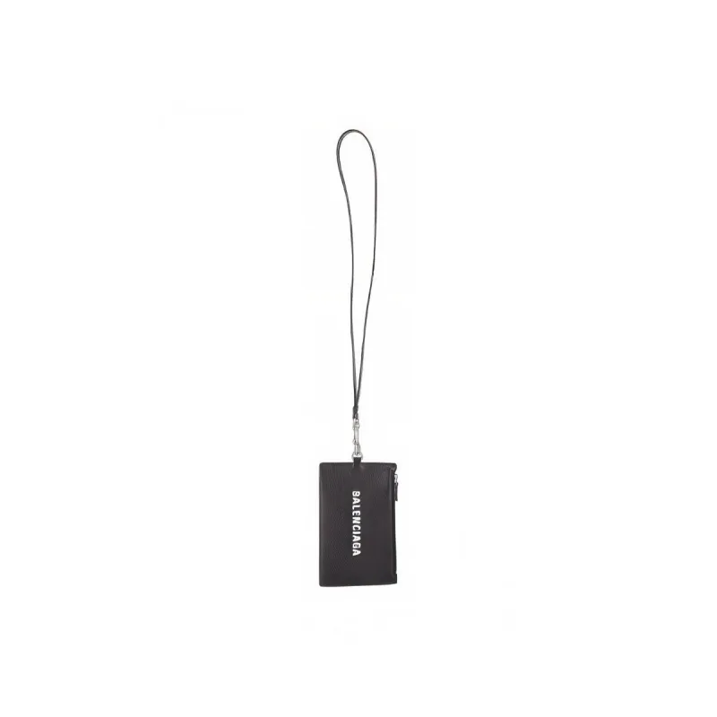 Balenciaga Cow Leather Wallet Unisex Black-2