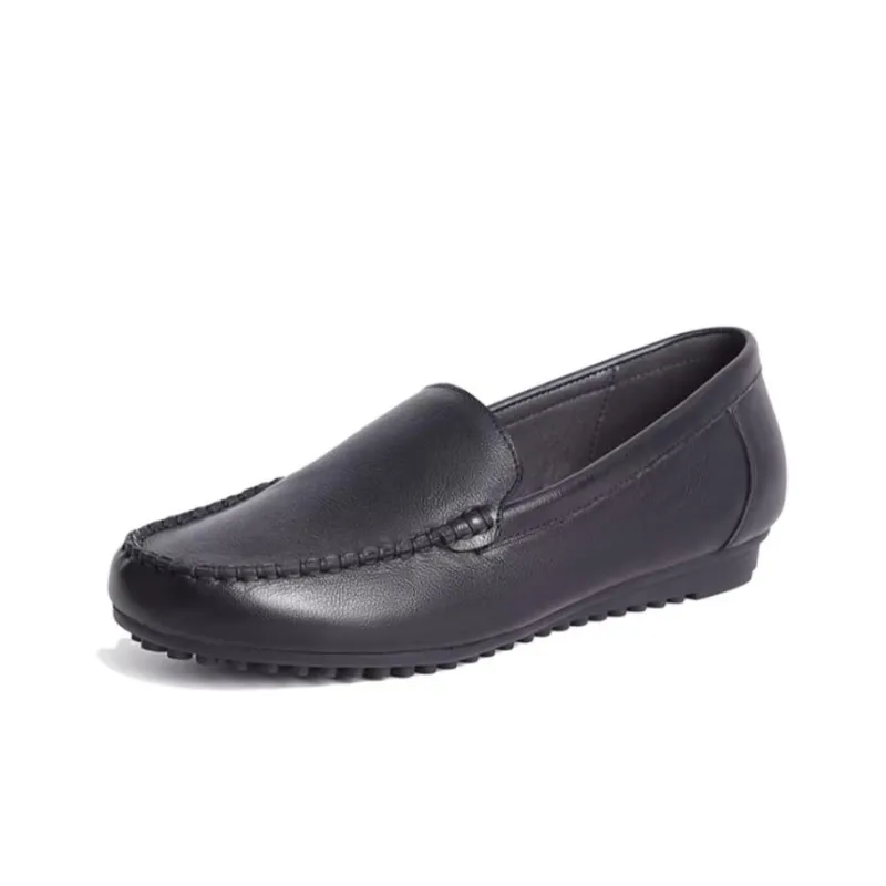 AOKANG Gommino Loafers Women's Black-0