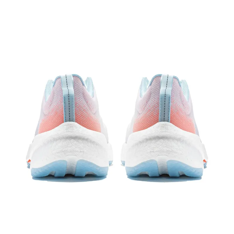 LiNing Super Light 21 Cushioning Anti-Slip Wear-Resistant Breathability Low-Top Running Shoes Women's White Orange-4