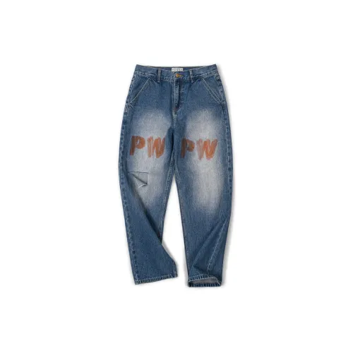 MADEN Jeans Men Denim Blue