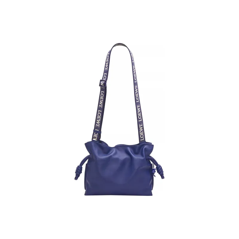 LOEWE Flamenco Clutch In Nappa Calfskin Deep Purple Glaze-3