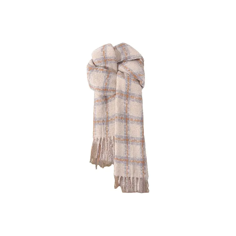 EEEENO Wool Blend Knit Scarves Unisex-3