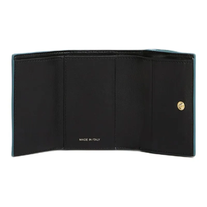 MARNI Saffiano Calfskin Wallet Women's Blue Crystal-4
