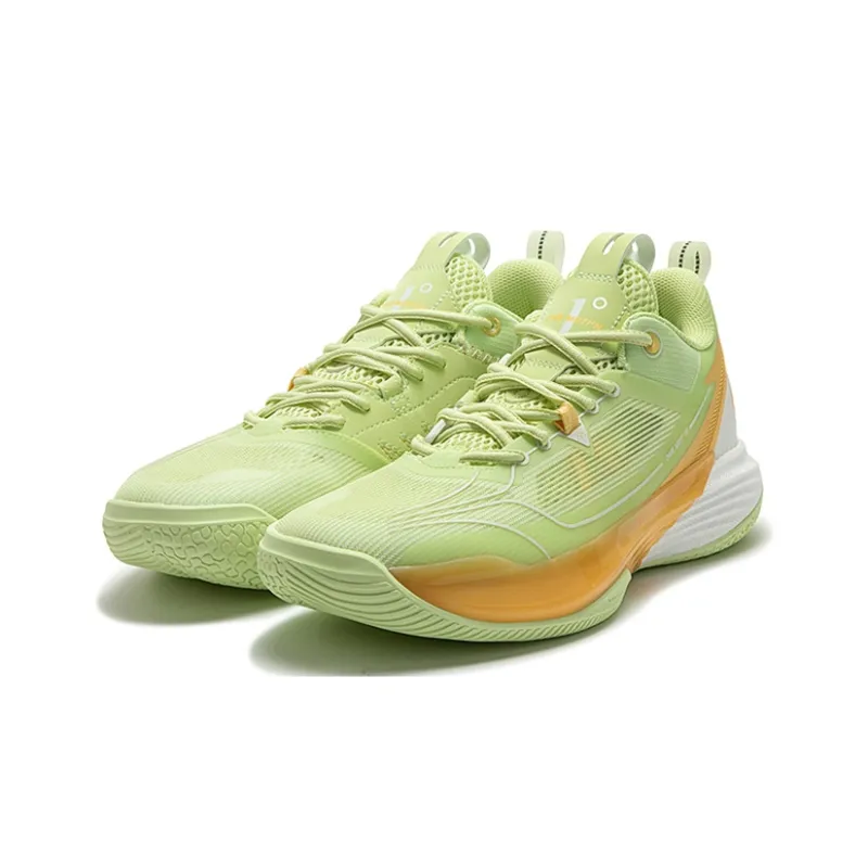 361° ONE MOTION Wave Series Basketball Shoes Men Low Top Light Fruit Green/Cheese Yellow-2