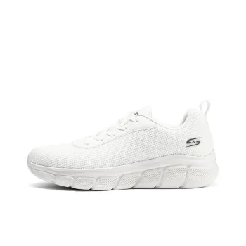 Skechers Bobs Wear resistant And Lightweight Low Top Casual Running Shoes Men's White