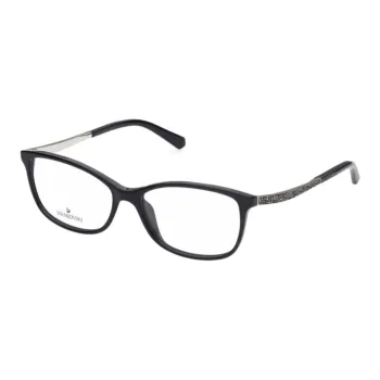 Swarovski Plastic Irregular Shape Eyeglass Frames Women's Black