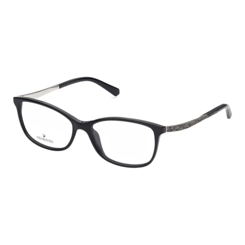 Swarovski Plastic Irregular Shape Eyeglass Frames Women's Black-0
