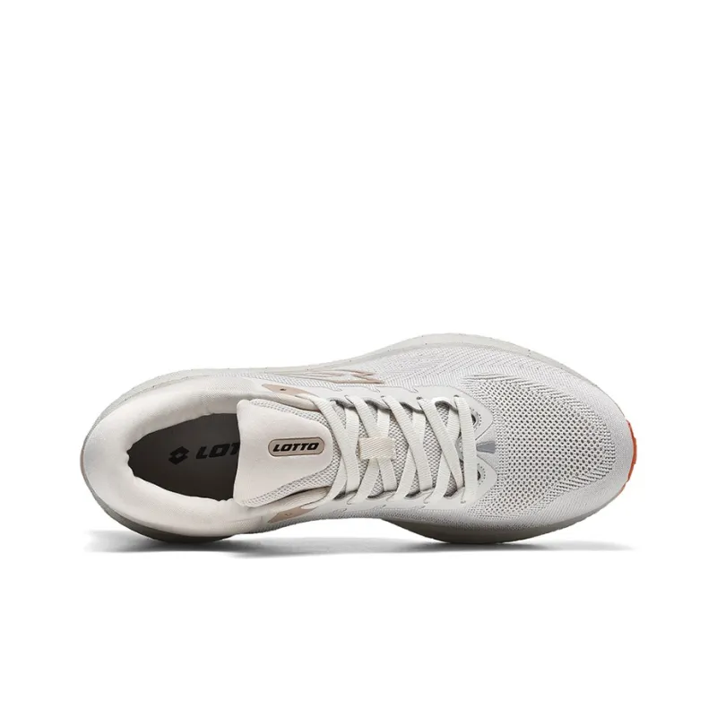 LOTTO Cushioning Anti-Slip And Wear-Resistant Rebound Low-Top Casual Running Shoes Women's Oatmeal White-4
