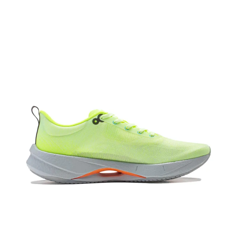 LiNing Super Light 21 Cushioning Anti Slip Wear Resistant Breathability Low Top Running Shoes Men's Yellow Green-1