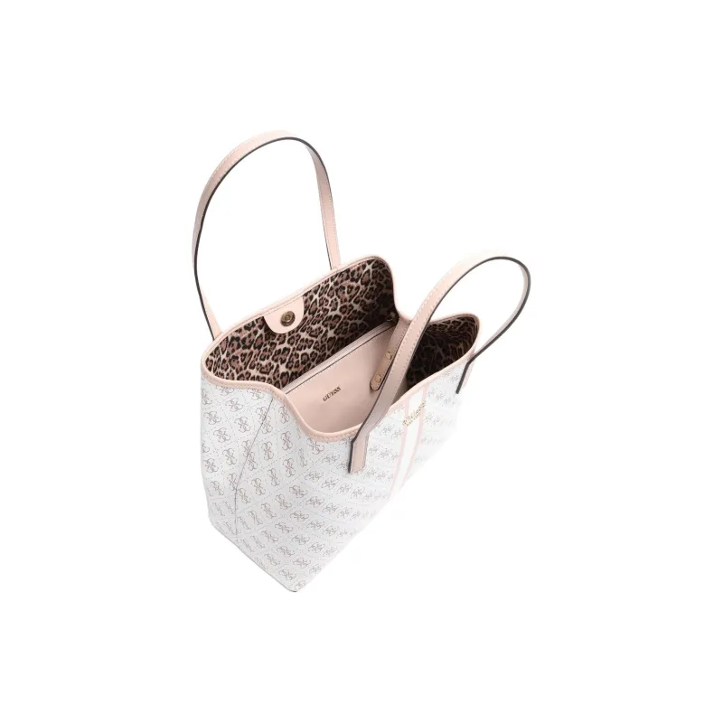 GUESS Synthetic Material One Shoulder Handbags Women's White With Rose Accents-4