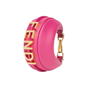 FENDI Fendigraphy Calfskin Wrist Bag Nano Women's Pink