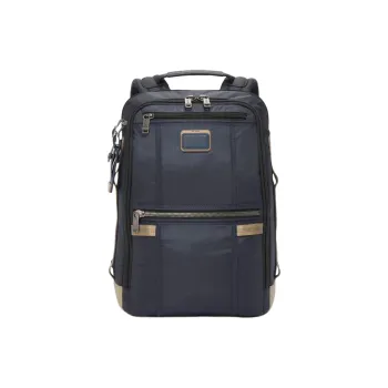 TUMI Nylon Backpack Medium Size Men's Midnight Navy & Khaki