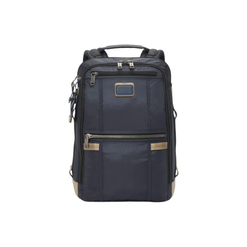 TUMI Nylon Backpack Medium Size Men's Midnight Navy & Khaki-0